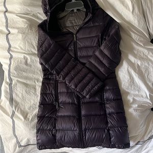 Andrew marc dark purple long down jacket ~